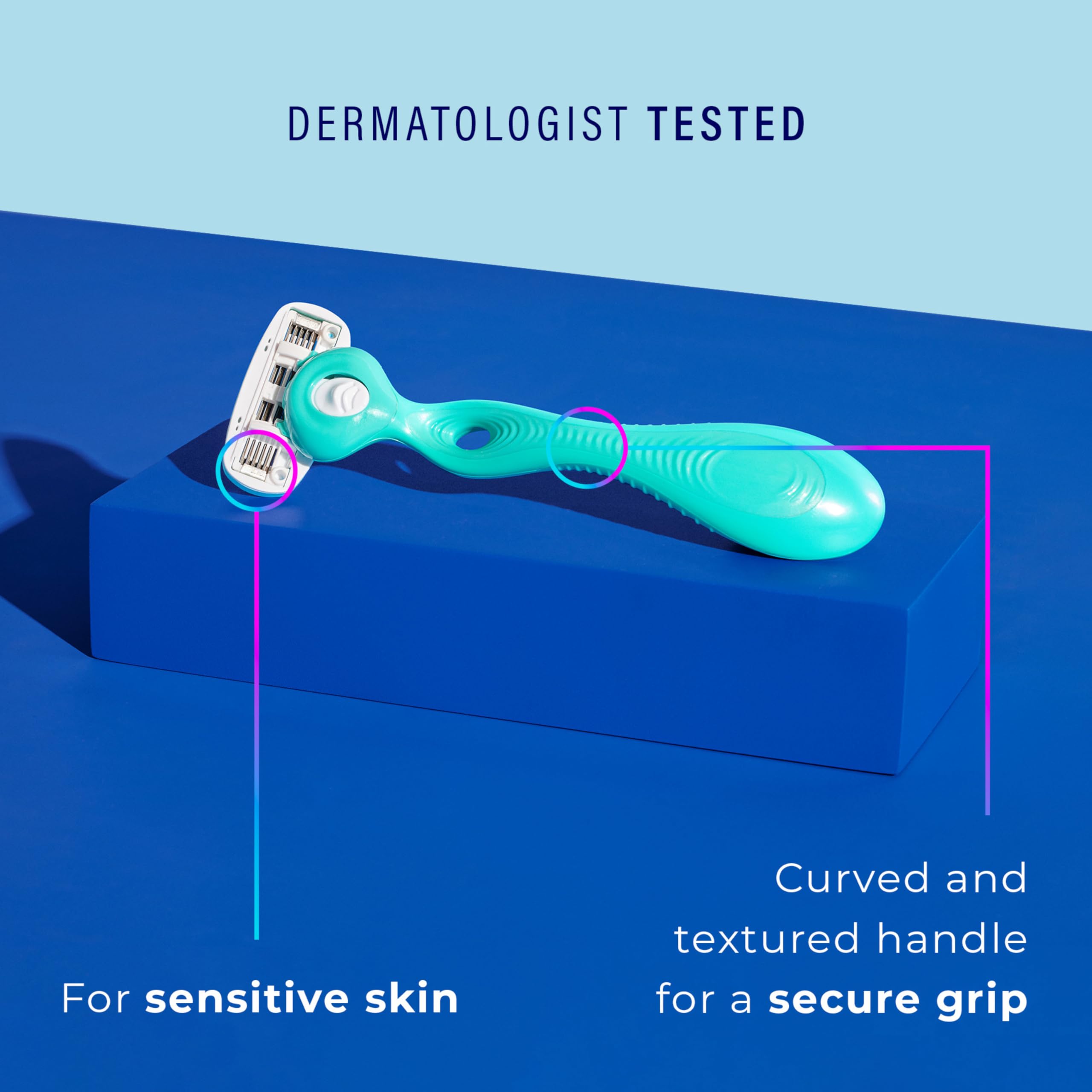 Schick Hydro Silk Sensitive Skin Razor for Women With 5 Moisturizing Razor Blade Refills